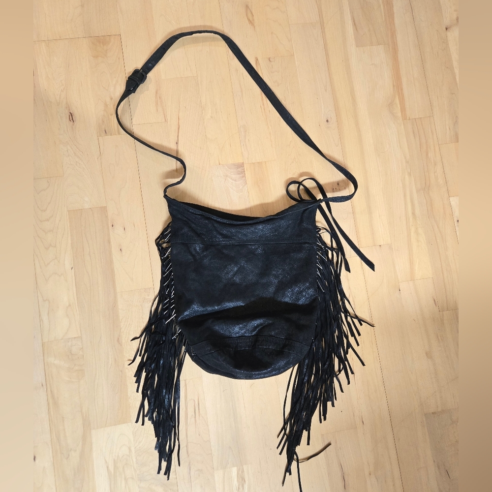 Black Fringe Women's Bag